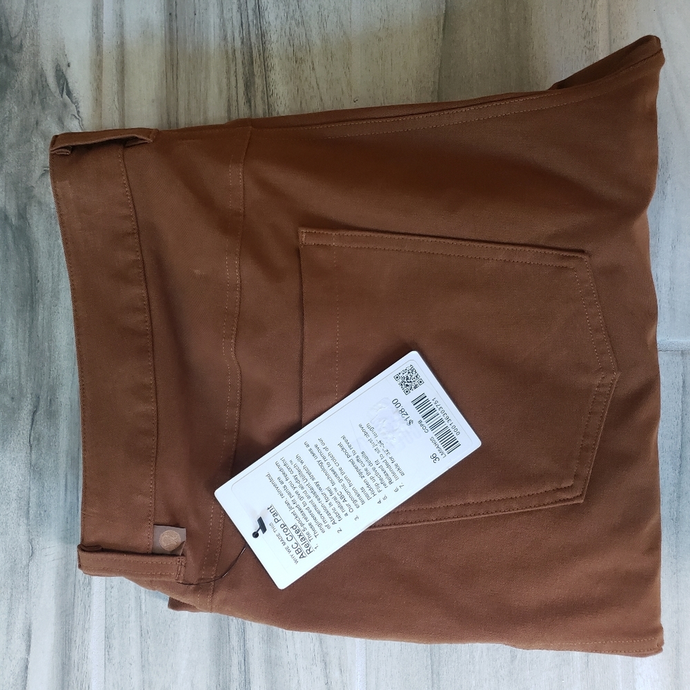 Men's Lululemon ABC Relaxed Fit Crop Pant DTBNS Size 36&38 NWT Brown